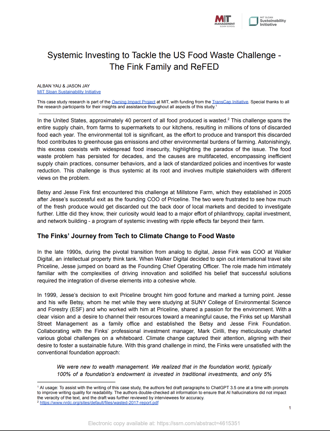 US Food Waste Challenge